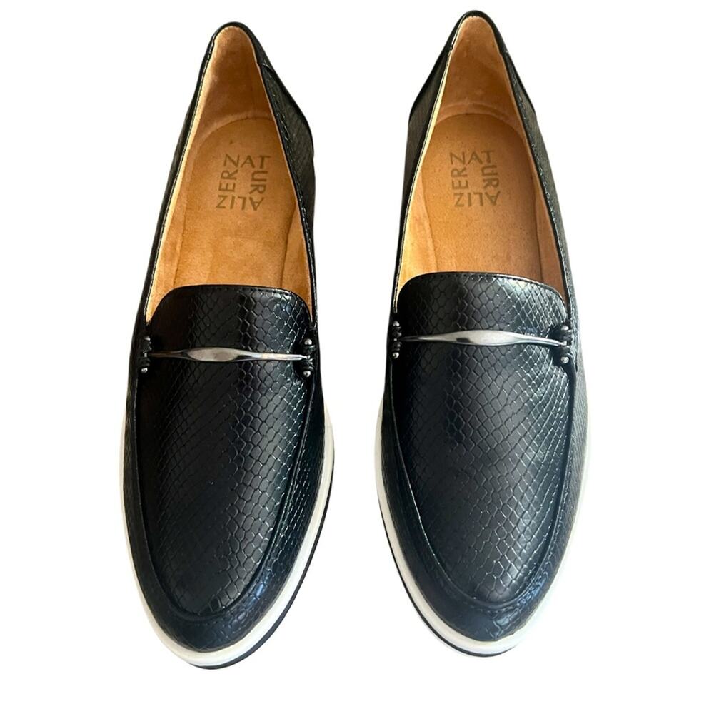 Naturalizer Womens Ranger Slip On Moccasins Loafers Black Size 8.5 NWOB